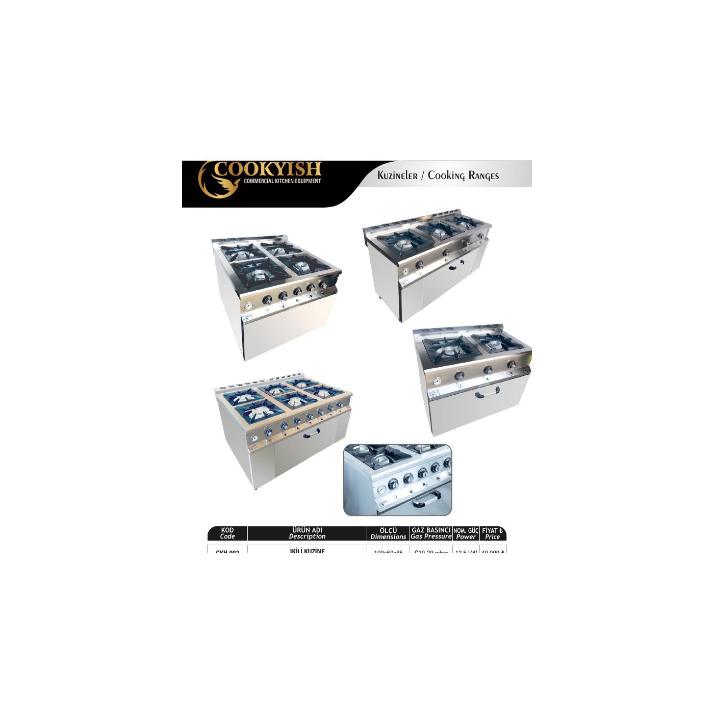 İkili Kuzine - Cookyish CKH-002