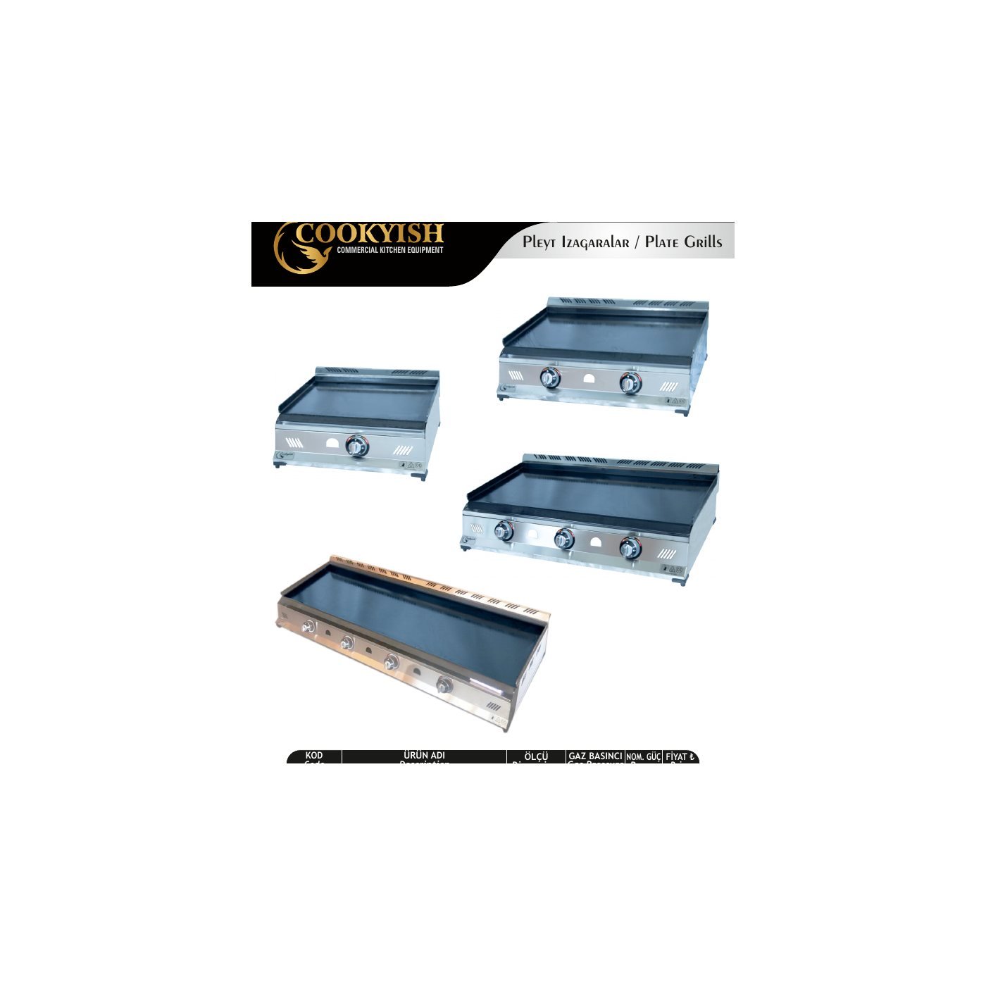 50 cm Pleyt Izgara - Cookyish CKH-028