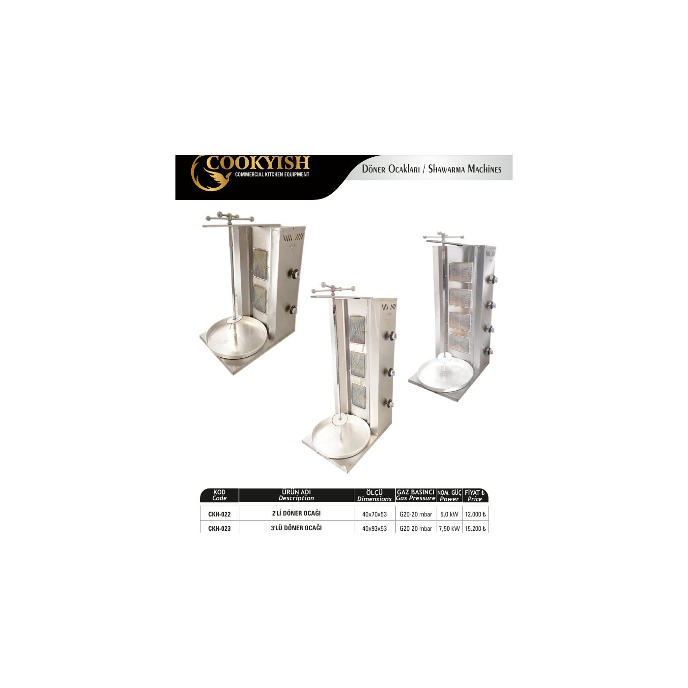 2 Radyanlı Döner Ocağı - Cookyish CKH-022