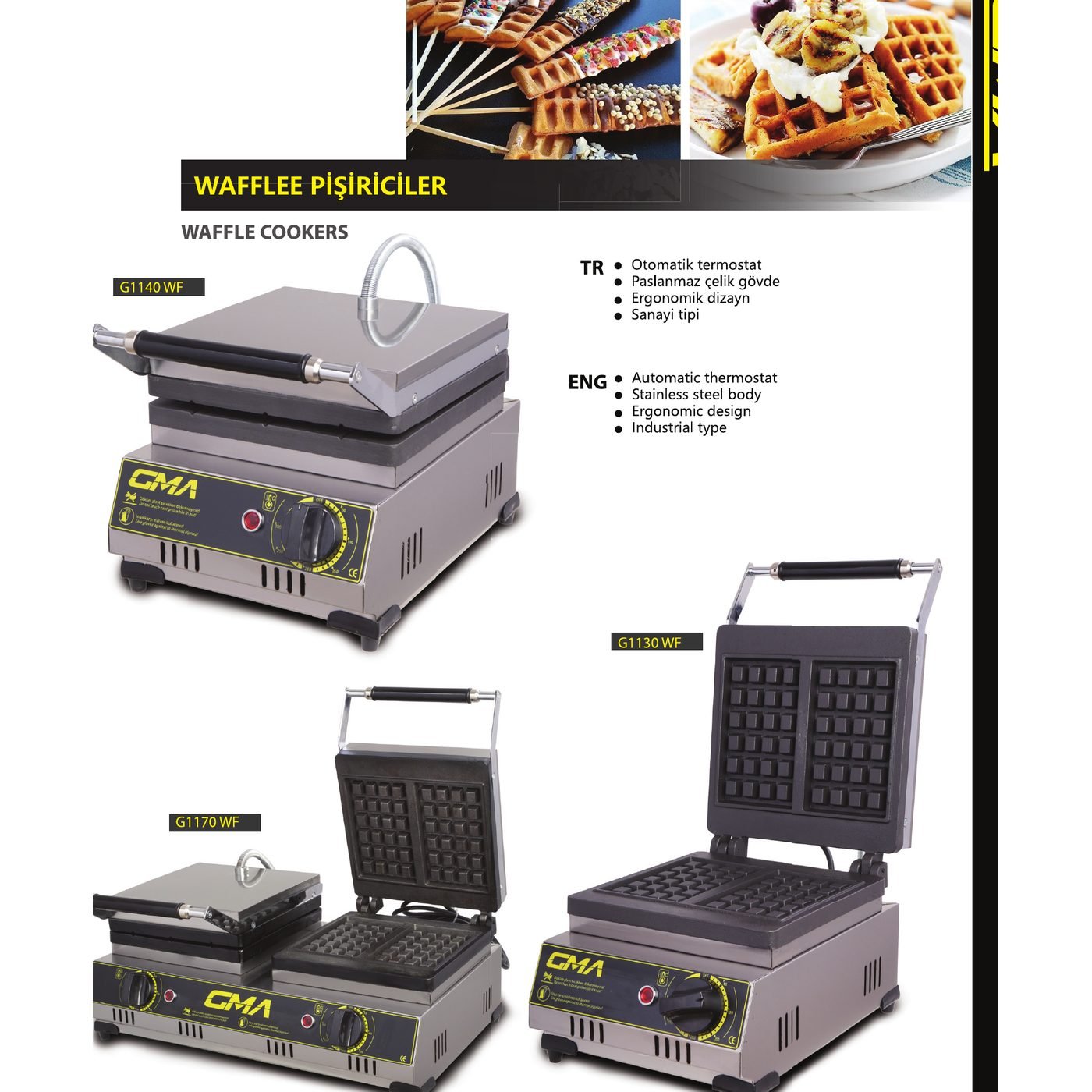 Tekli Çiçek Waffle Pişirici - GMA G1130-WF